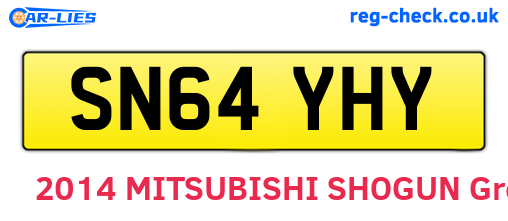 SN64YHY are the vehicle registration plates.