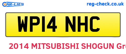 WP14NHC are the vehicle registration plates.