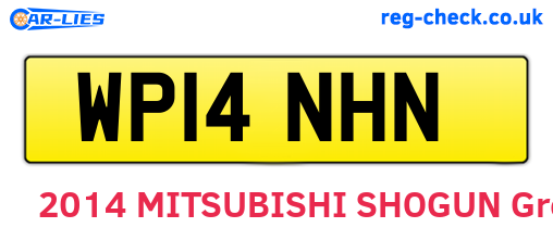 WP14NHN are the vehicle registration plates.