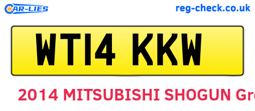WT14KKW are the vehicle registration plates.