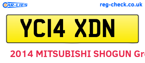 YC14XDN are the vehicle registration plates.