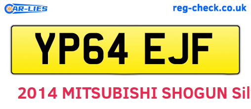 YP64EJF are the vehicle registration plates.