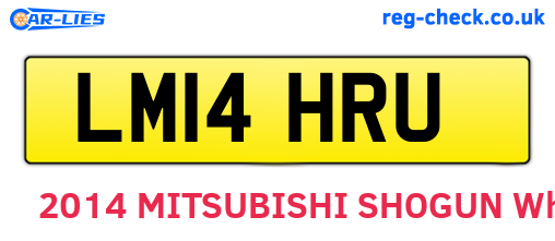 LM14HRU are the vehicle registration plates.