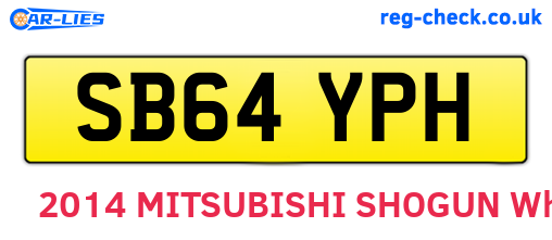 SB64YPH are the vehicle registration plates.
