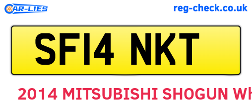 SF14NKT are the vehicle registration plates.