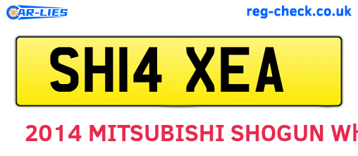 SH14XEA are the vehicle registration plates.
