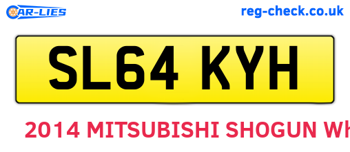 SL64KYH are the vehicle registration plates.