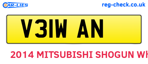 V31WAN are the vehicle registration plates.
