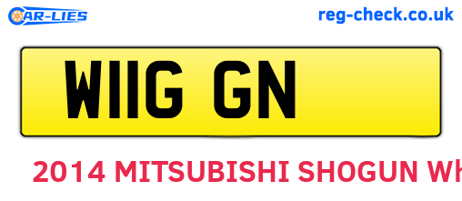 W11GGN are the vehicle registration plates.