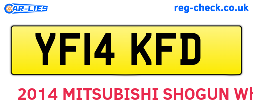 YF14KFD are the vehicle registration plates.
