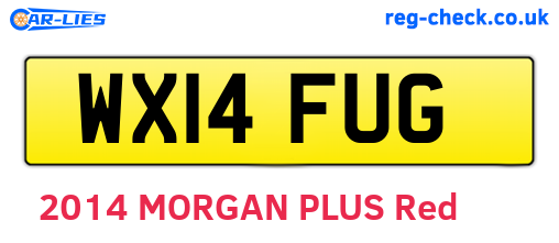 WX14FUG are the vehicle registration plates.