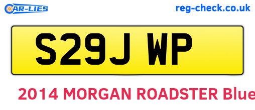 S29JWP are the vehicle registration plates.