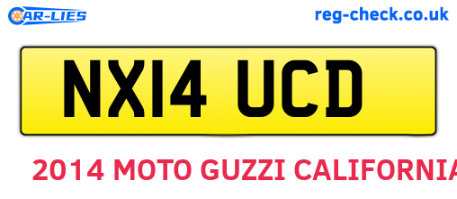 NX14UCD are the vehicle registration plates.