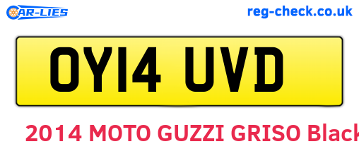 OY14UVD are the vehicle registration plates.