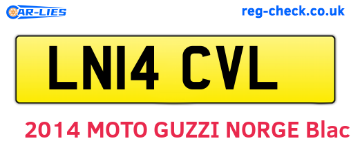 LN14CVL are the vehicle registration plates.