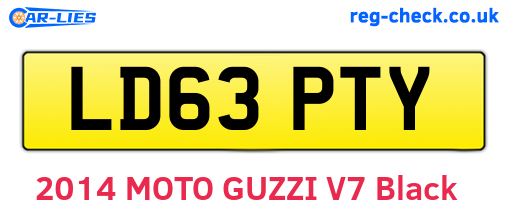 LD63PTY are the vehicle registration plates.