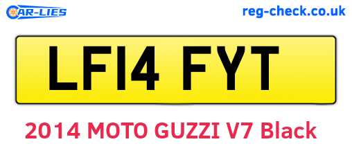 LF14FYT are the vehicle registration plates.