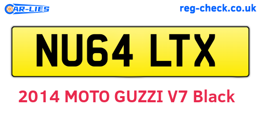 NU64LTX are the vehicle registration plates.