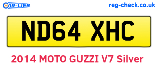 ND64XHC are the vehicle registration plates.
