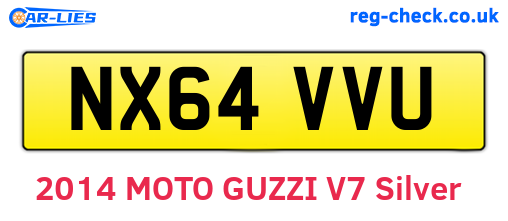 NX64VVU are the vehicle registration plates.