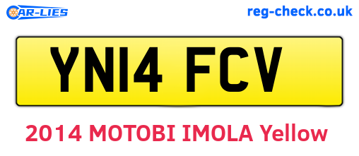 YN14FCV are the vehicle registration plates.