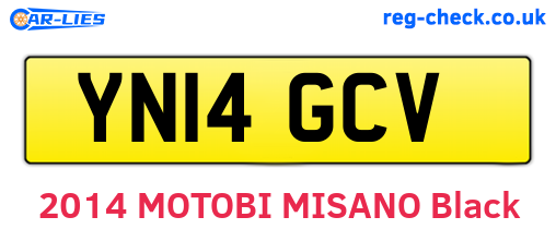 YN14GCV are the vehicle registration plates.