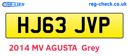 HJ63JVP are the vehicle registration plates.