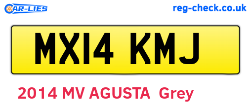 MX14KMJ are the vehicle registration plates.