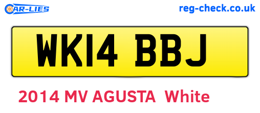 WK14BBJ are the vehicle registration plates.