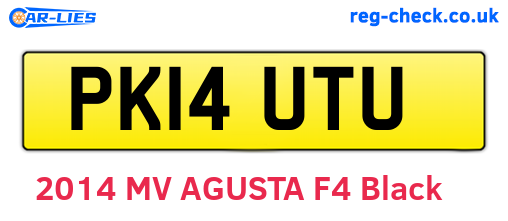 PK14UTU are the vehicle registration plates.