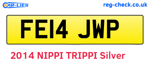FE14JWP are the vehicle registration plates.