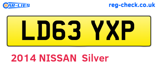 LD63YXP are the vehicle registration plates.