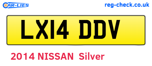 LX14DDV are the vehicle registration plates.