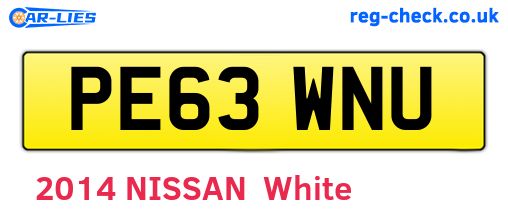 PE63WNU are the vehicle registration plates.