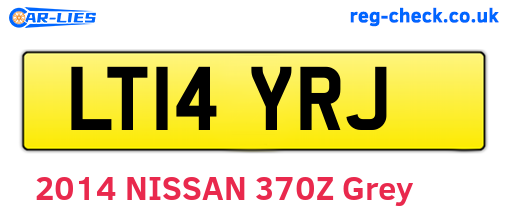 LT14YRJ are the vehicle registration plates.