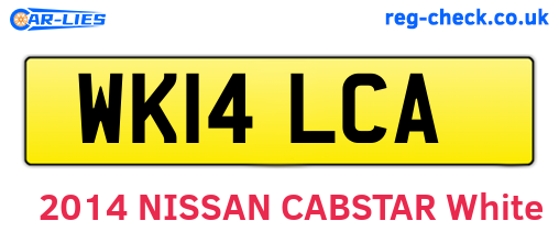WK14LCA are the vehicle registration plates.