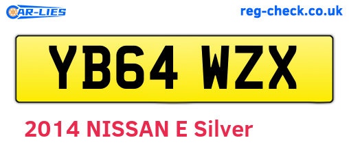 YB64WZX are the vehicle registration plates.