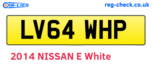 LV64WHP are the vehicle registration plates.