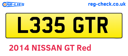 L335GTR are the vehicle registration plates.