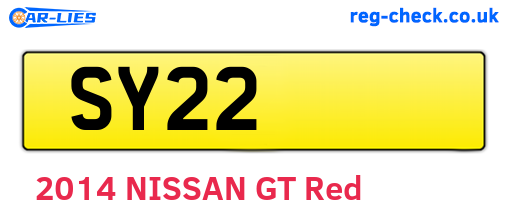 SY22 are the vehicle registration plates.