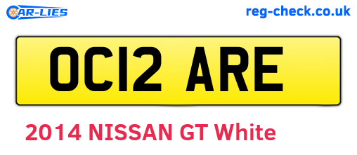 OC12ARE are the vehicle registration plates.