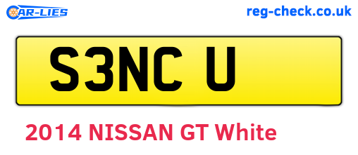 S3NCU are the vehicle registration plates.