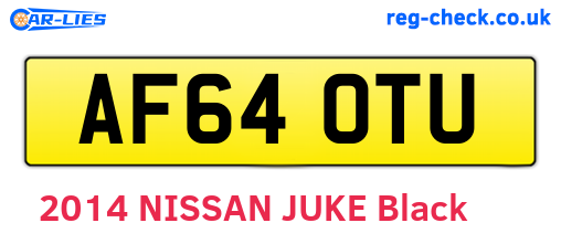 AF64OTU are the vehicle registration plates.