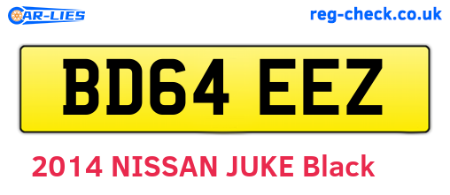 BD64EEZ are the vehicle registration plates.