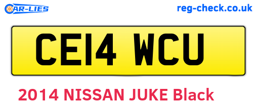 CE14WCU are the vehicle registration plates.