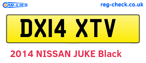 DX14XTV are the vehicle registration plates.