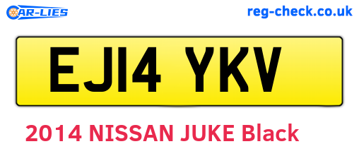 EJ14YKV are the vehicle registration plates.