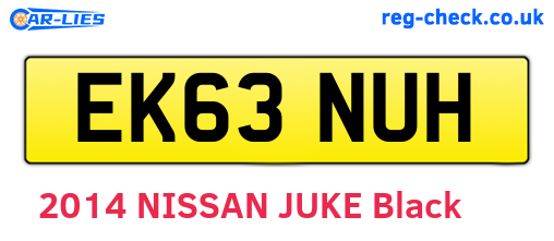 EK63NUH are the vehicle registration plates.
