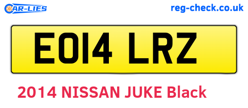 EO14LRZ are the vehicle registration plates.
