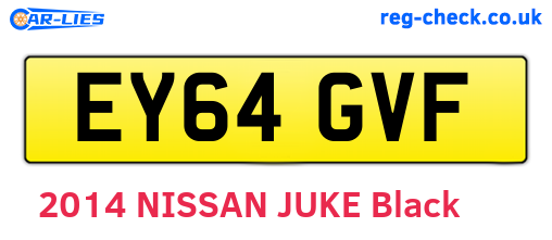 EY64GVF are the vehicle registration plates.